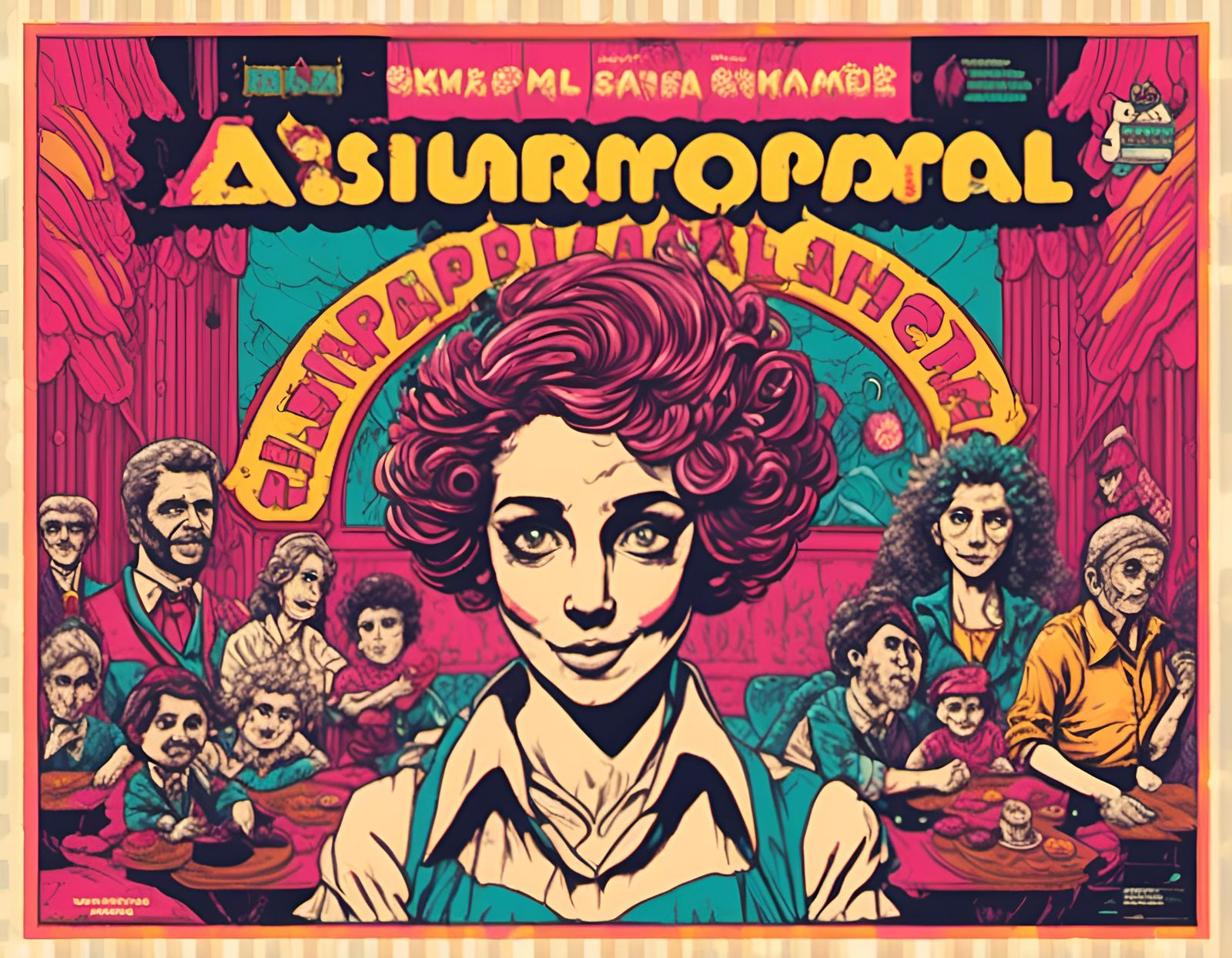 <lora:Deep blue:1.0> Award show, TV show, retro game show, 7...