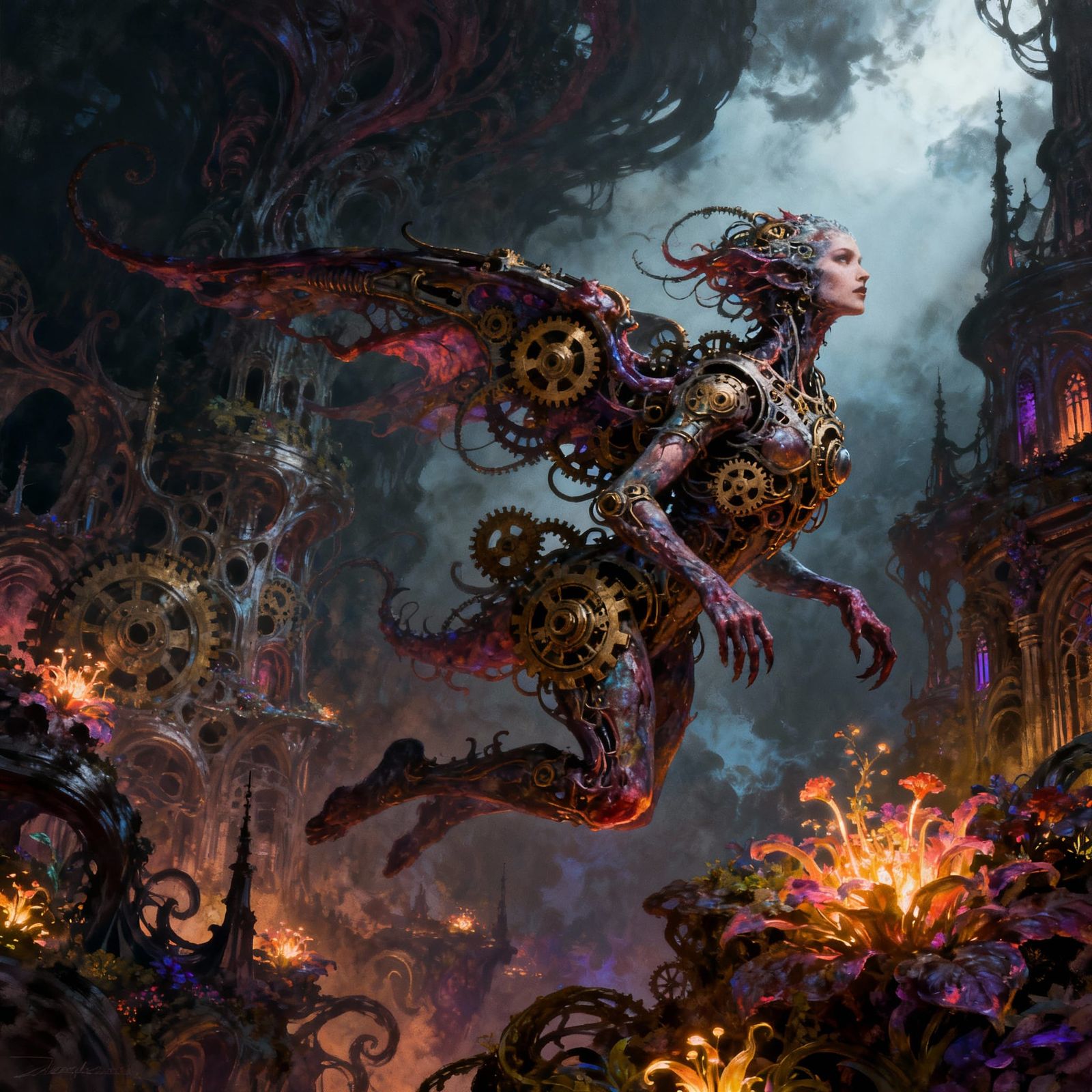 Surreal Fantasy Illustration in Royo and Manara Styles