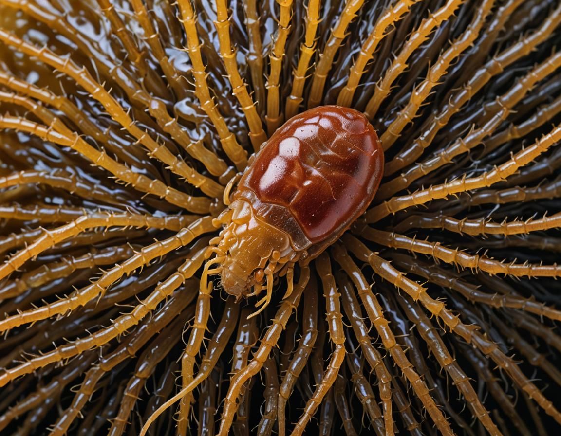 Hyperrealistic Microphotography of Head Louse Emerging