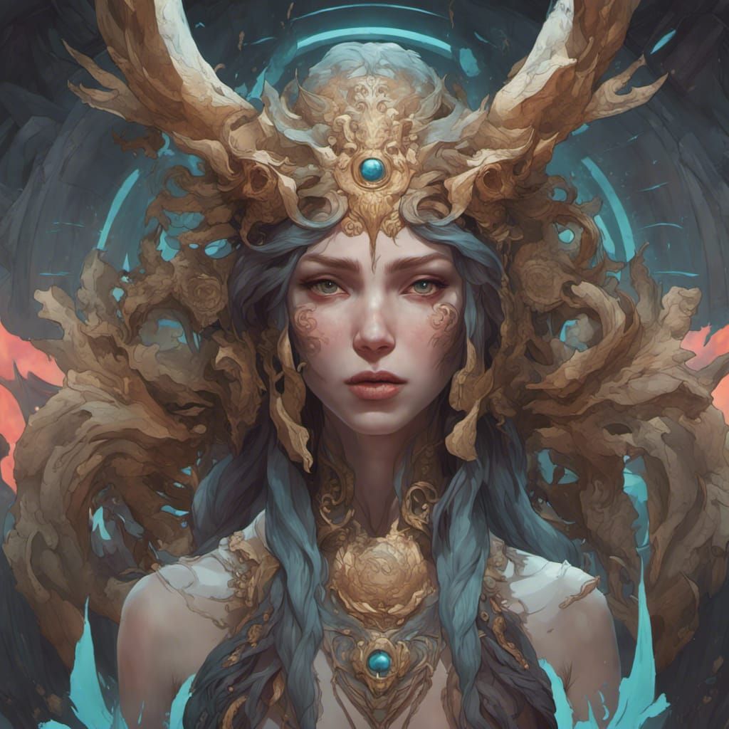 Mythical Monsters Portrait in Hyperdetailed Digital Art