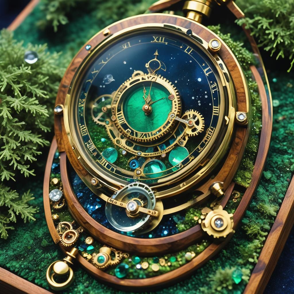 Steampunk Metronome with Crystal and Diamond Details