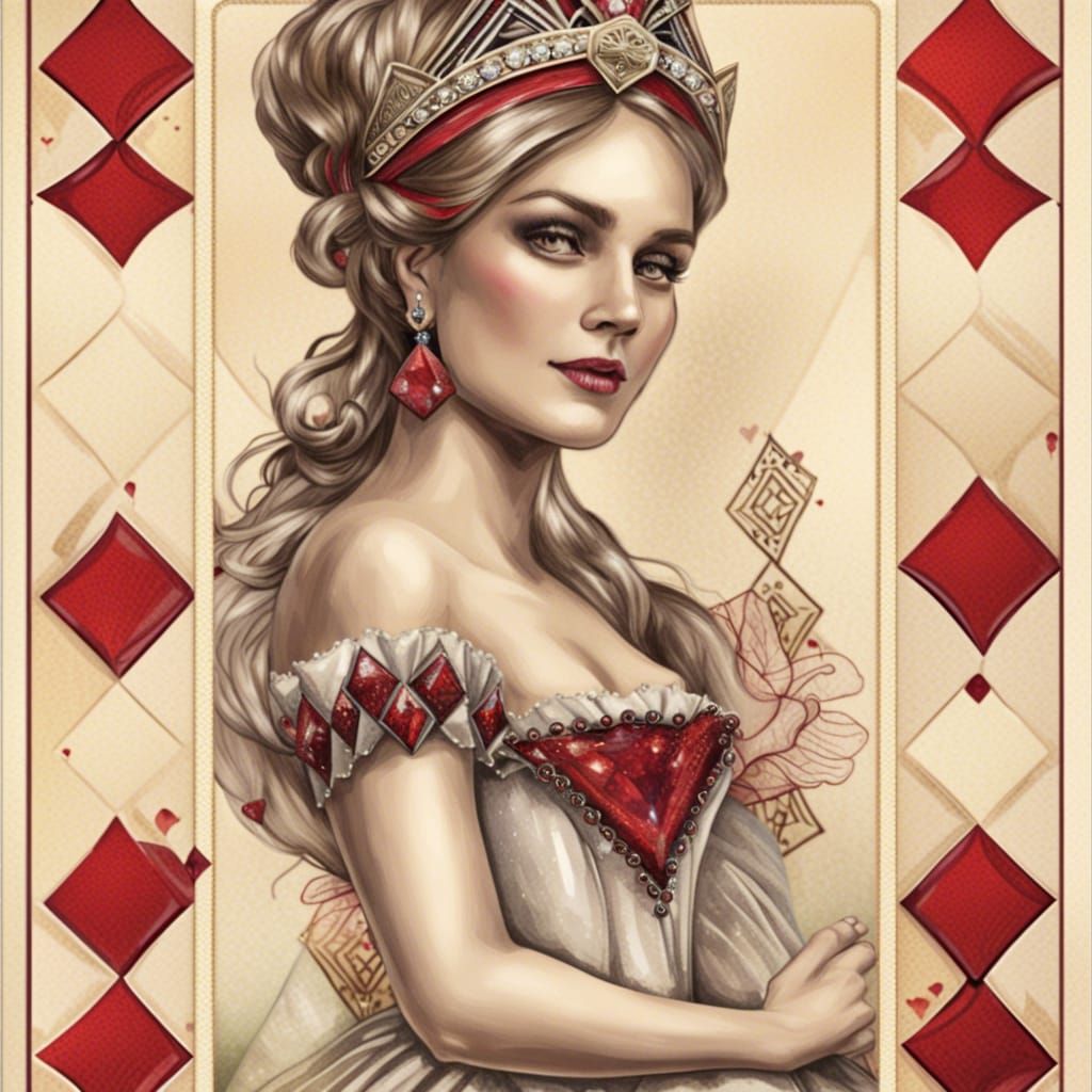 Queen of Diamonds: Romantic Card Series