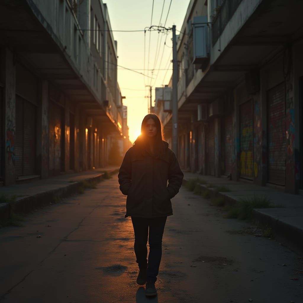 Morning Solace in a Decaying Urban Landscape