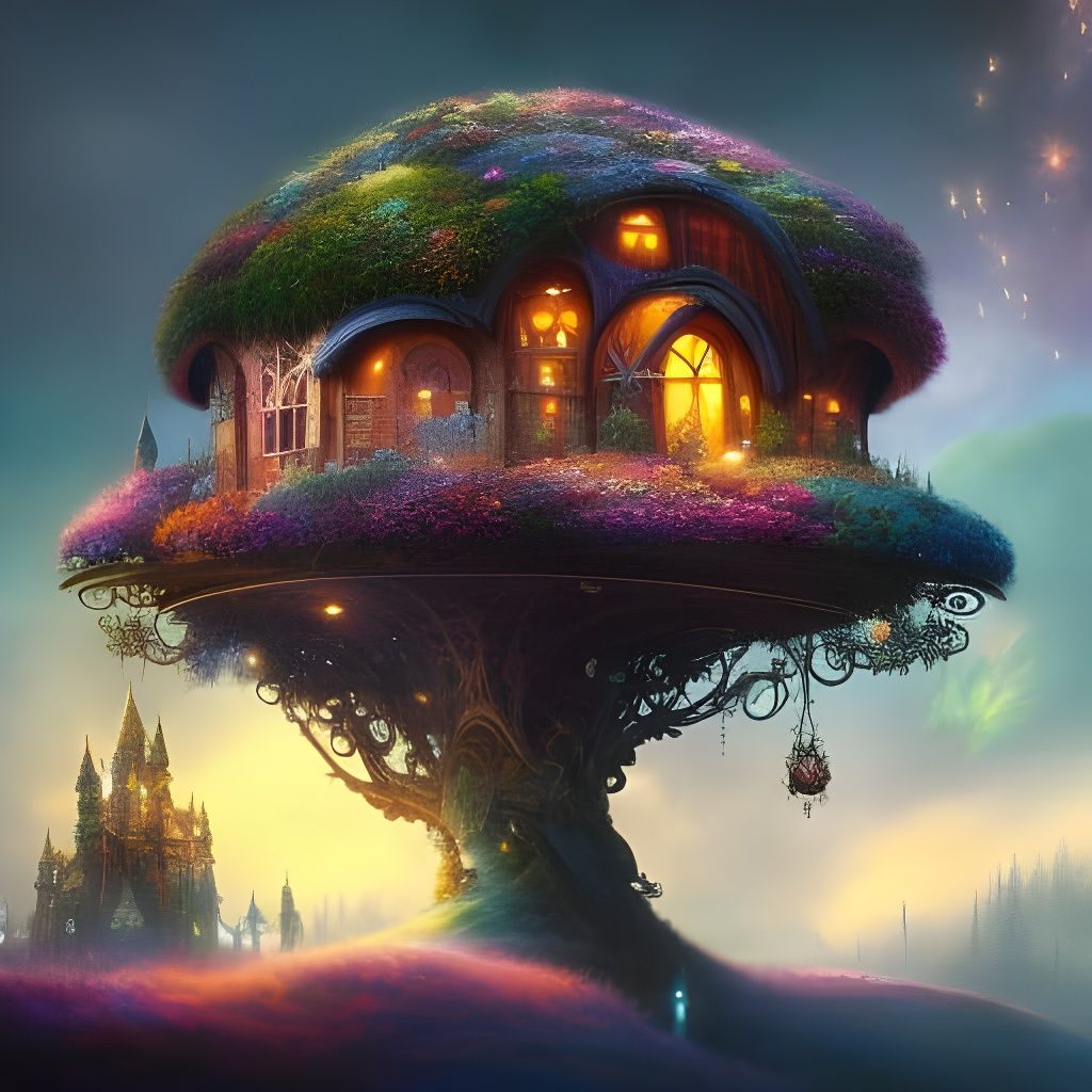 Enchanted Fairy Mushroom House by Anna Dittman