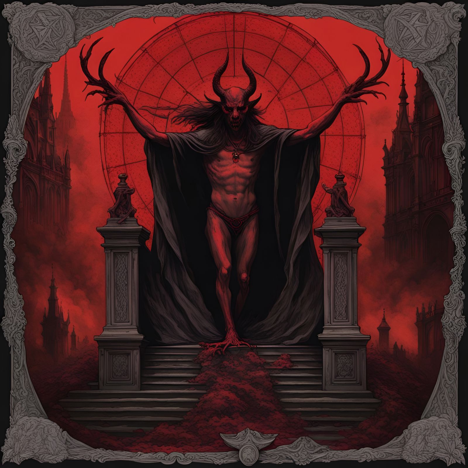 Demon in Purgatory in Creepy Magazine Style