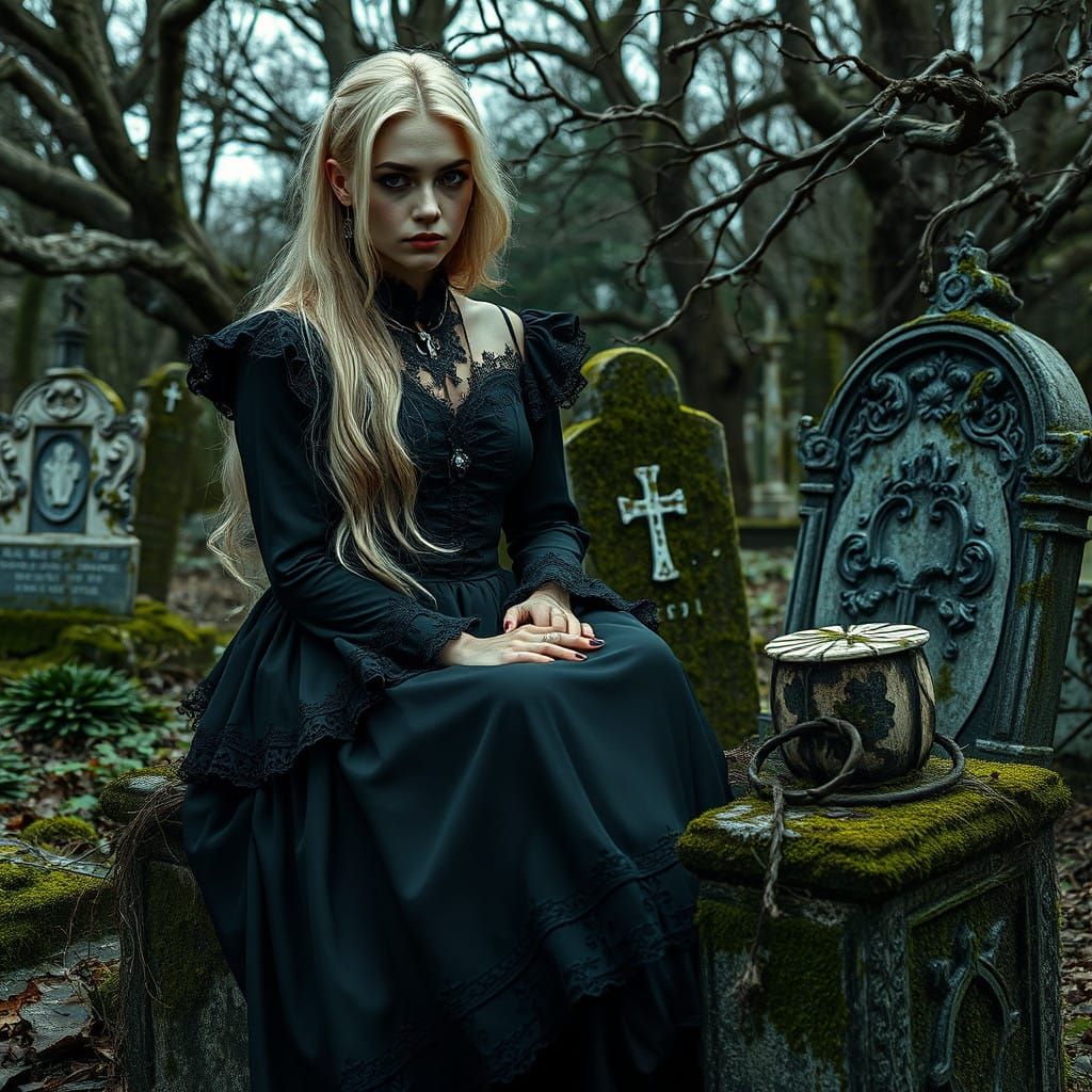 Ethereal Beauty Amidst Twilight Shadows