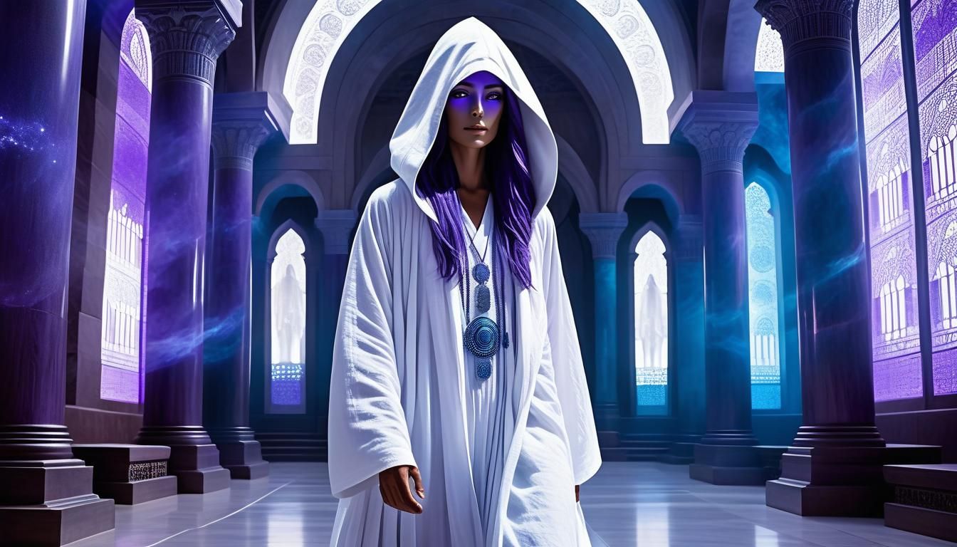 Arcturian Figure in Temple of Healing