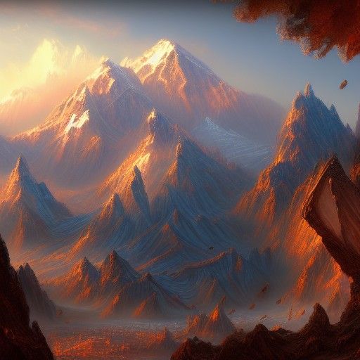 Mount Olympus Dawn: Fantasy Concept Art in 8K