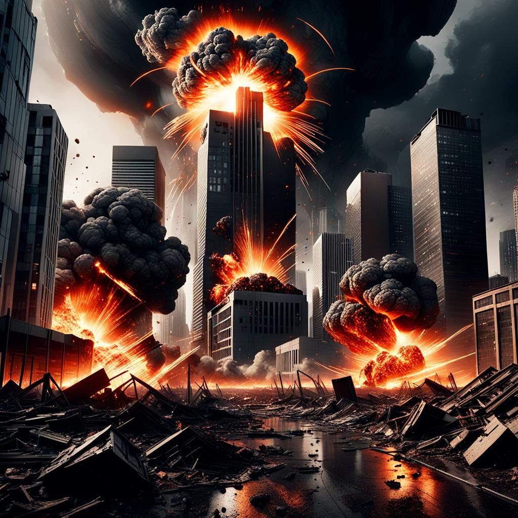 Fiery Meteor Impact Creates Earthly Destruction