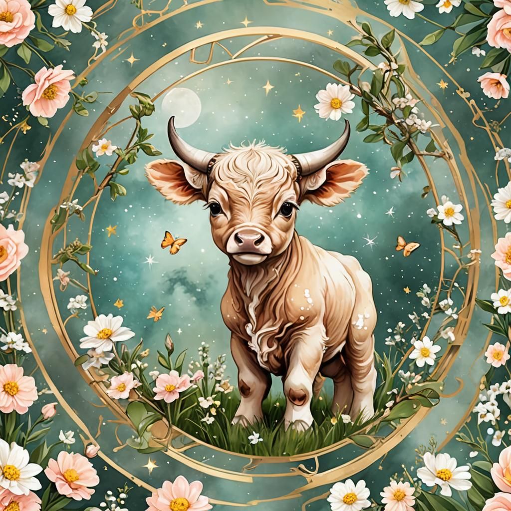 Taurus Baby in Springtime Colors