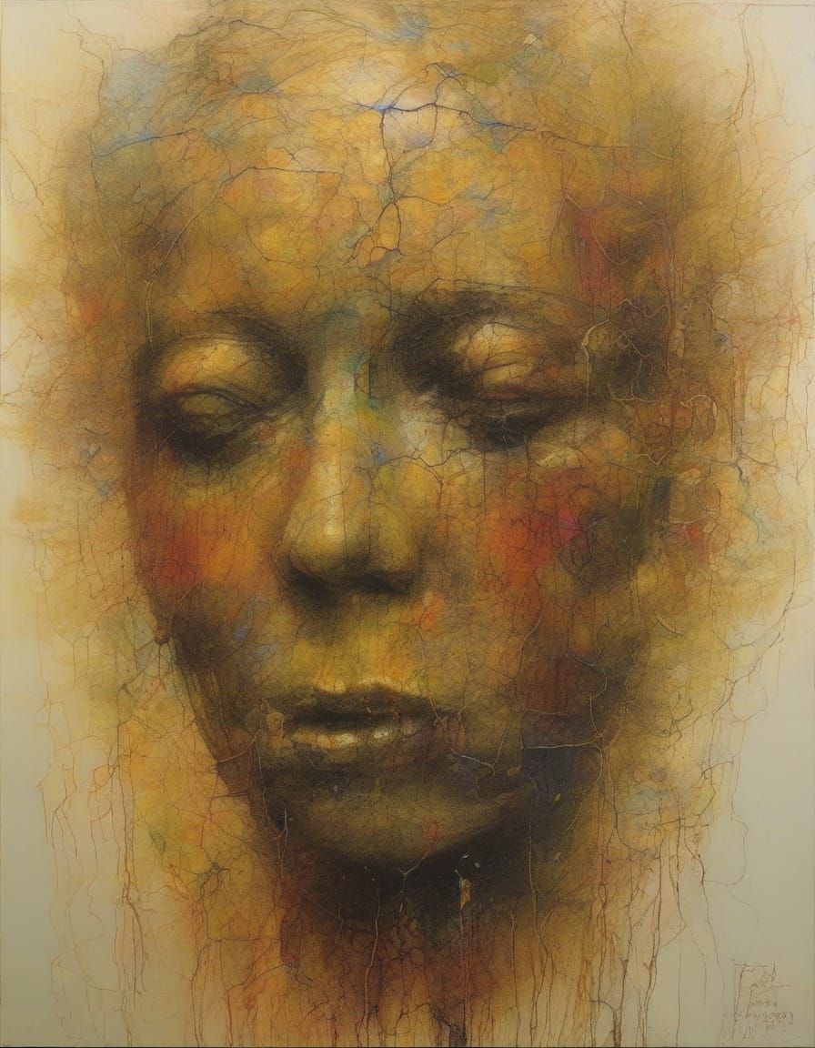 Surreal Newborn Baby Portrait with Ink Splashes and Vibrant ...