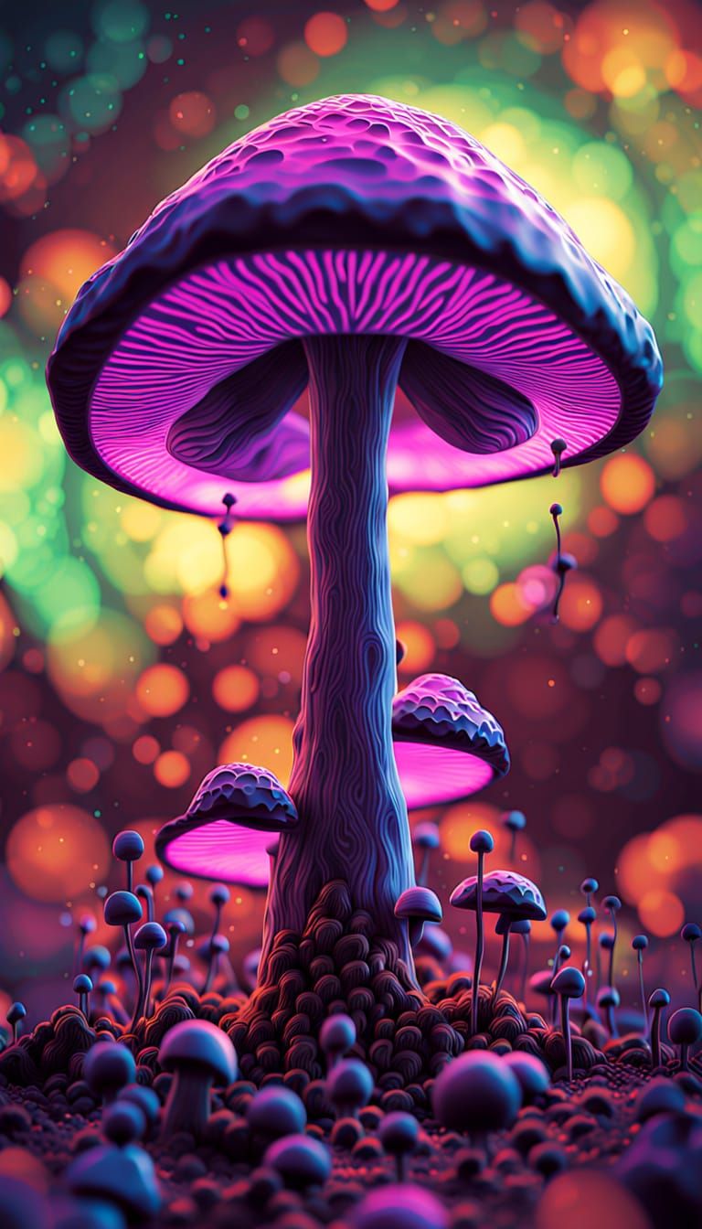 Psilocybin Chemical Structure Visualized in Diverse Artistic...