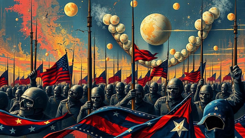 Dystopian American Civil War: Surreal Abstract Art