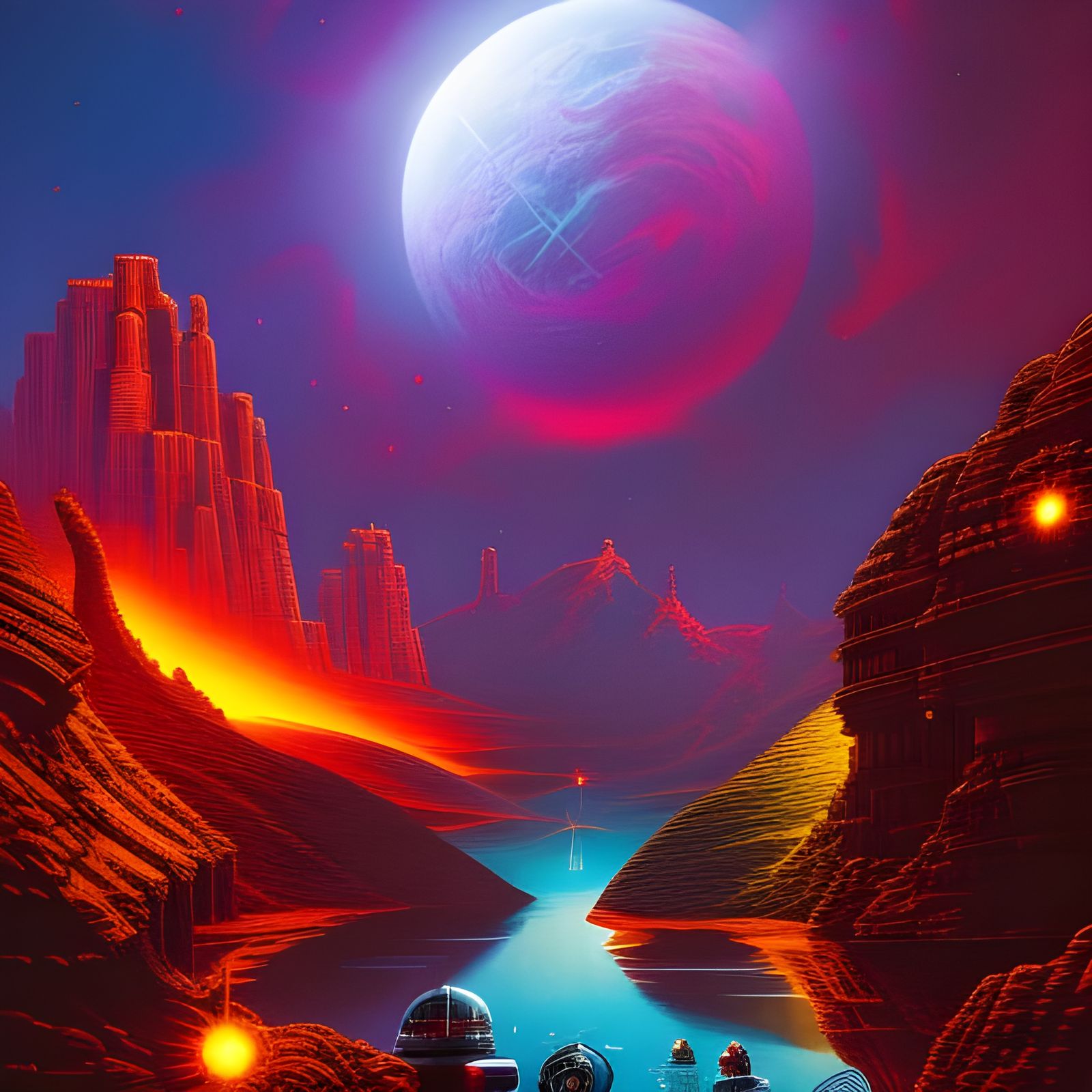 Kilian Eng Inspired Forbidden Planet Digital Painting