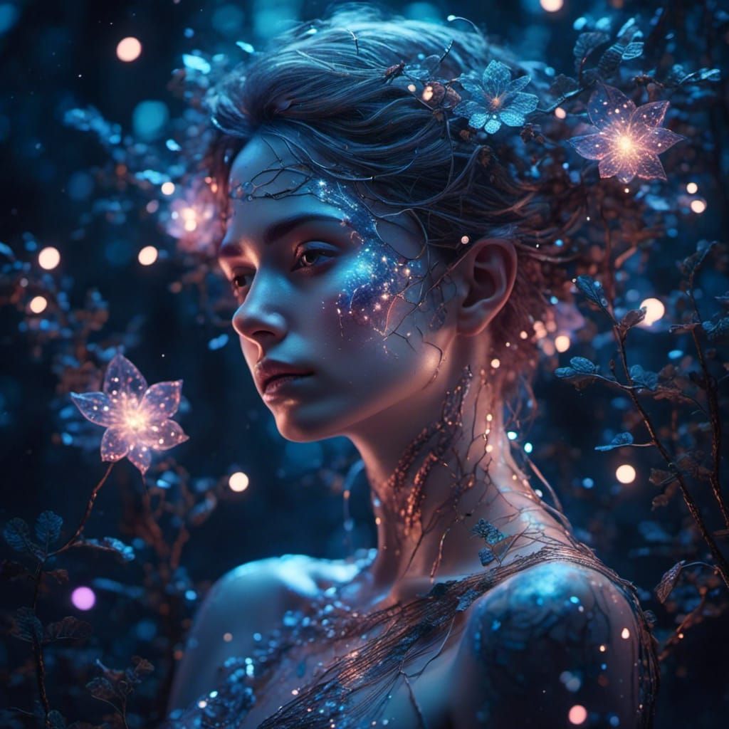 An ethereally captivating astral alluring dryad