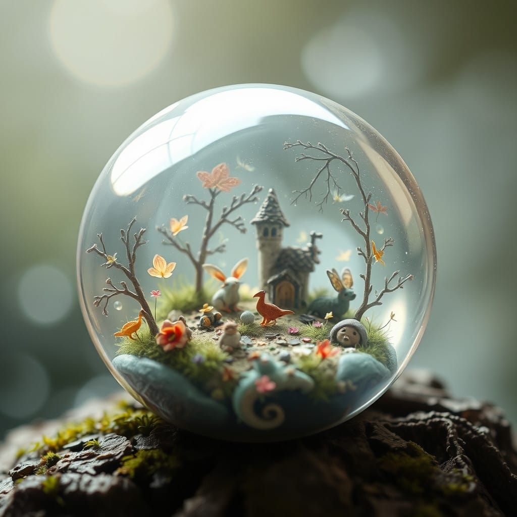 Whimsical Dreamworld in a Delicate Bubble