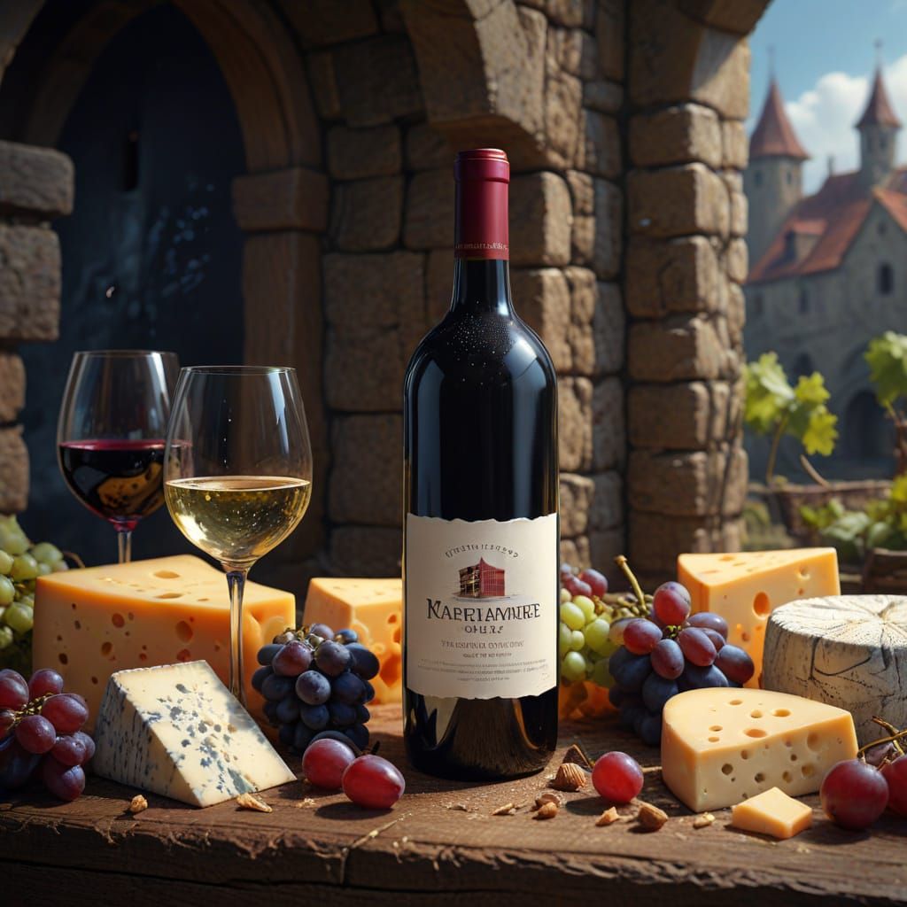 Fantastical Wine and Cheese Day Digital Art