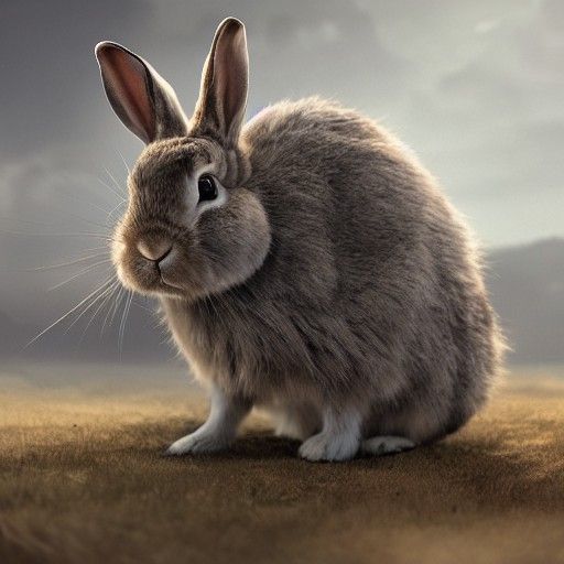 Dusty Rabbit Rebellion: Detailed Matte Painting in 4K