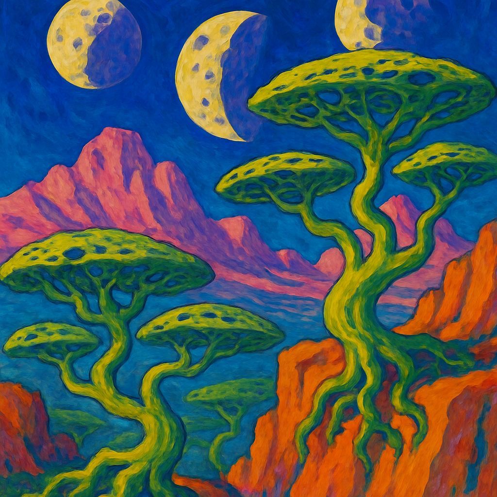 Sci-Fi Coral Landscape in Fauvist Style