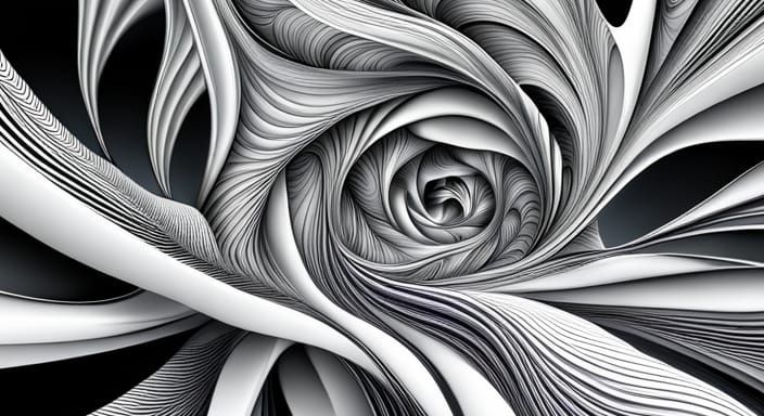 Abstract Collage of Modern Life in Zentangle Style