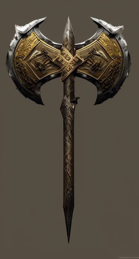 Frozen Battleaxe: Epic Digital Matte Painting