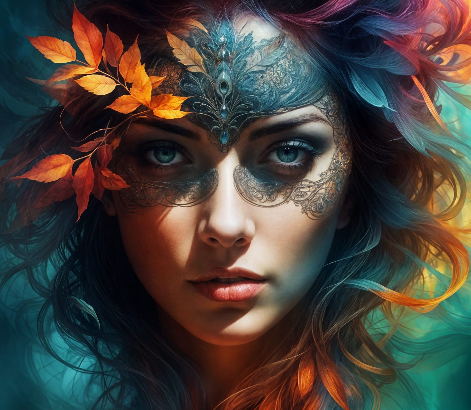 Evocative Double Exposure Digital Painting