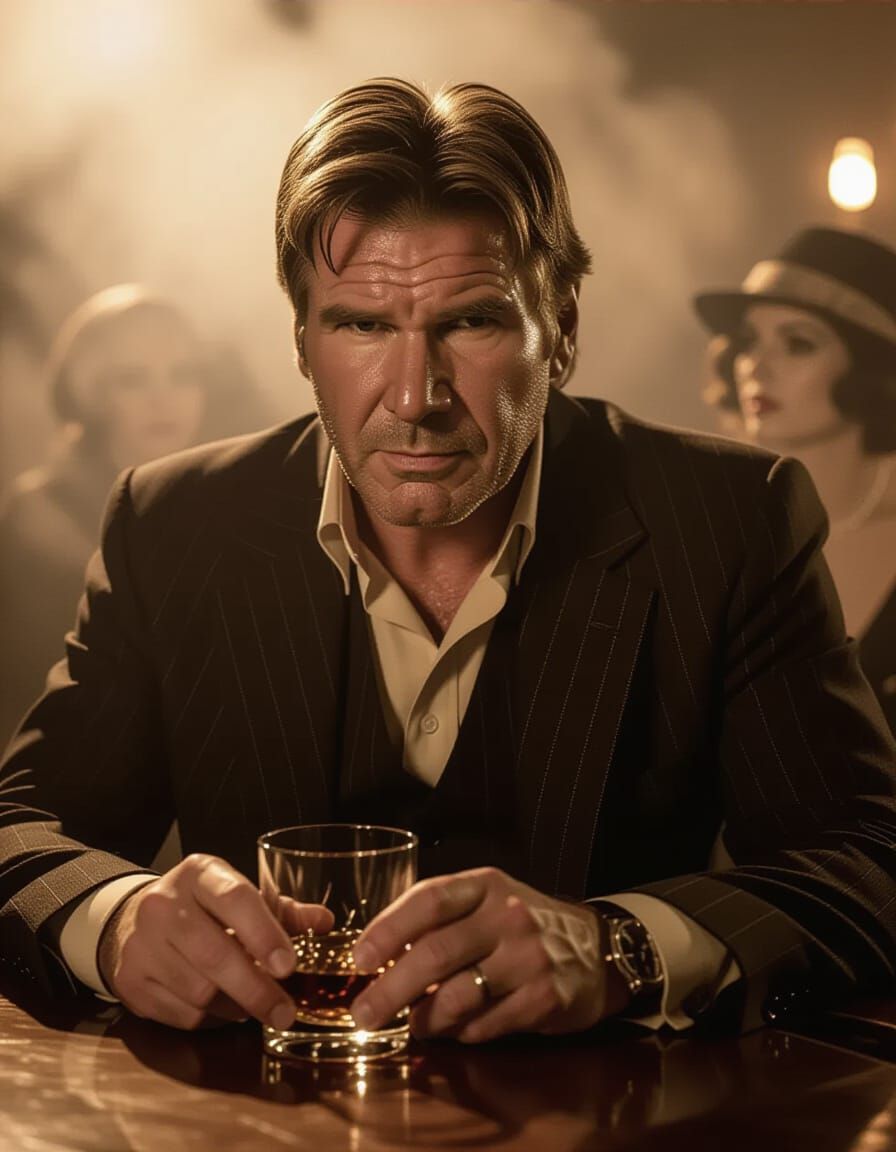 Han Solo in Sepia: A Cinematic Portrait