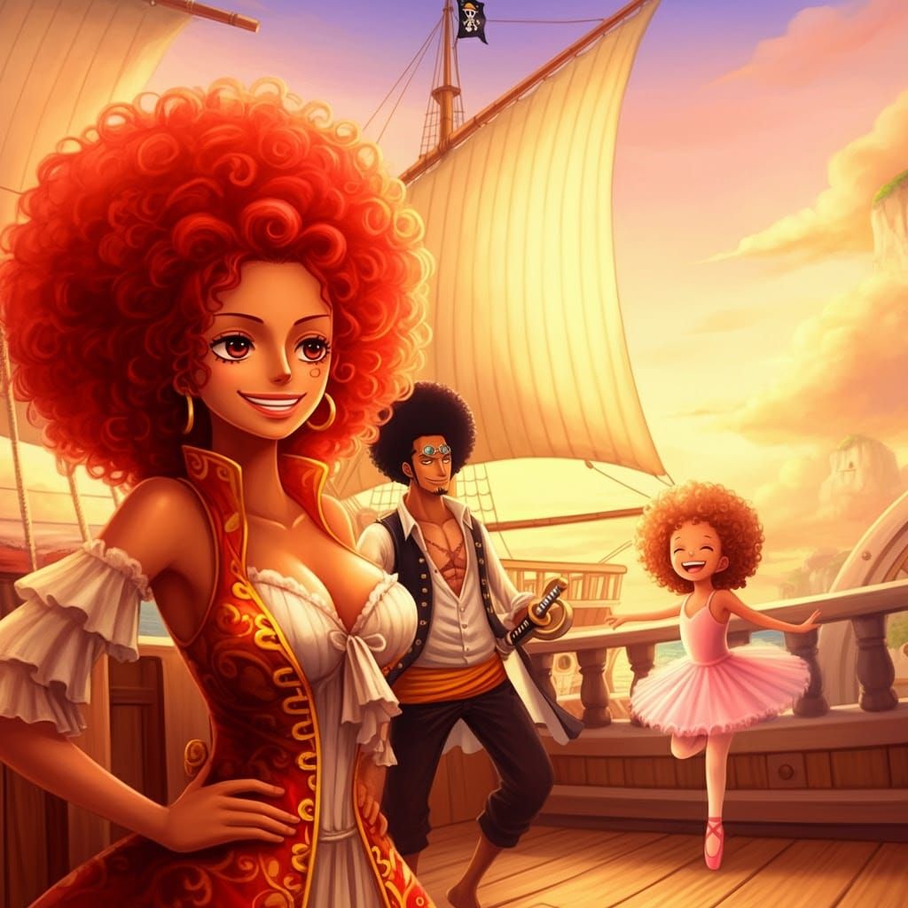 Whimsical One Piece Romance with Vibrant Colors and Playful ...