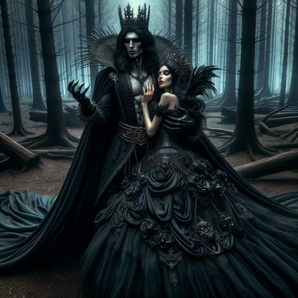 Dark King and Bride in Sinister Forest