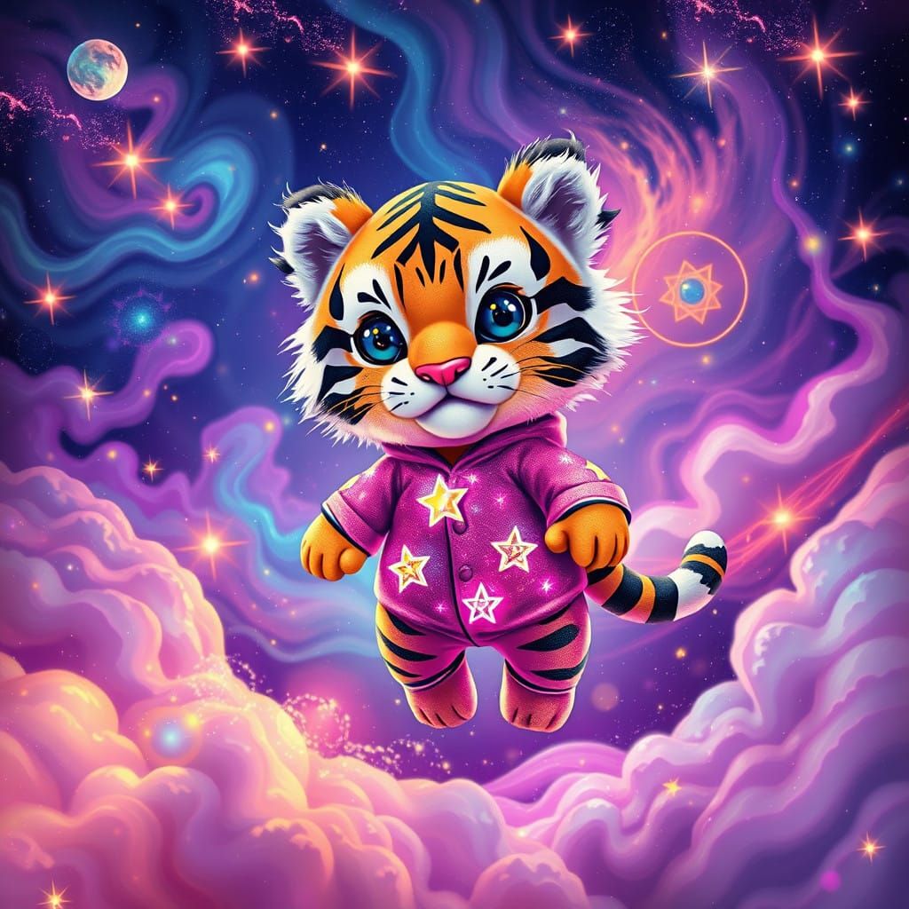 Adorable Miniature Tiger in Ethereal Astral Plane