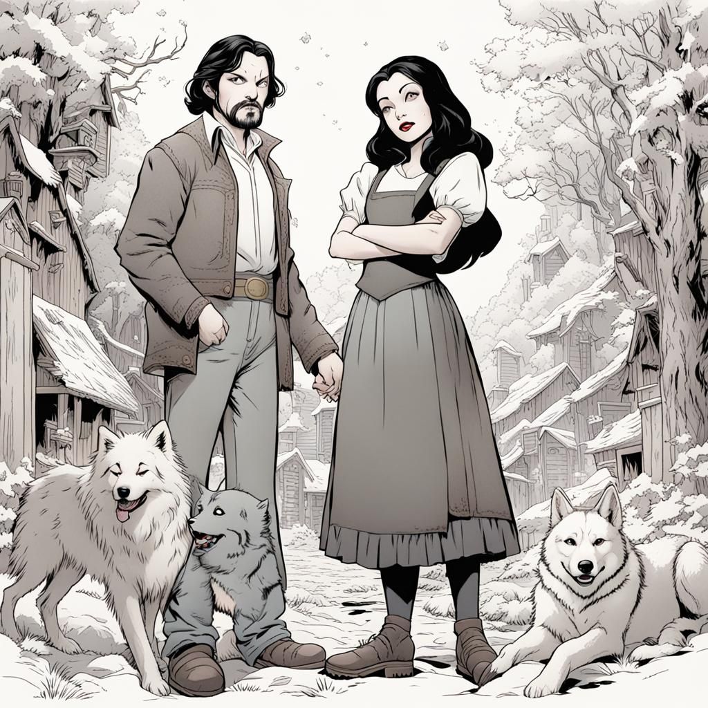 Snow White and Bigby Wolf in Fabletown