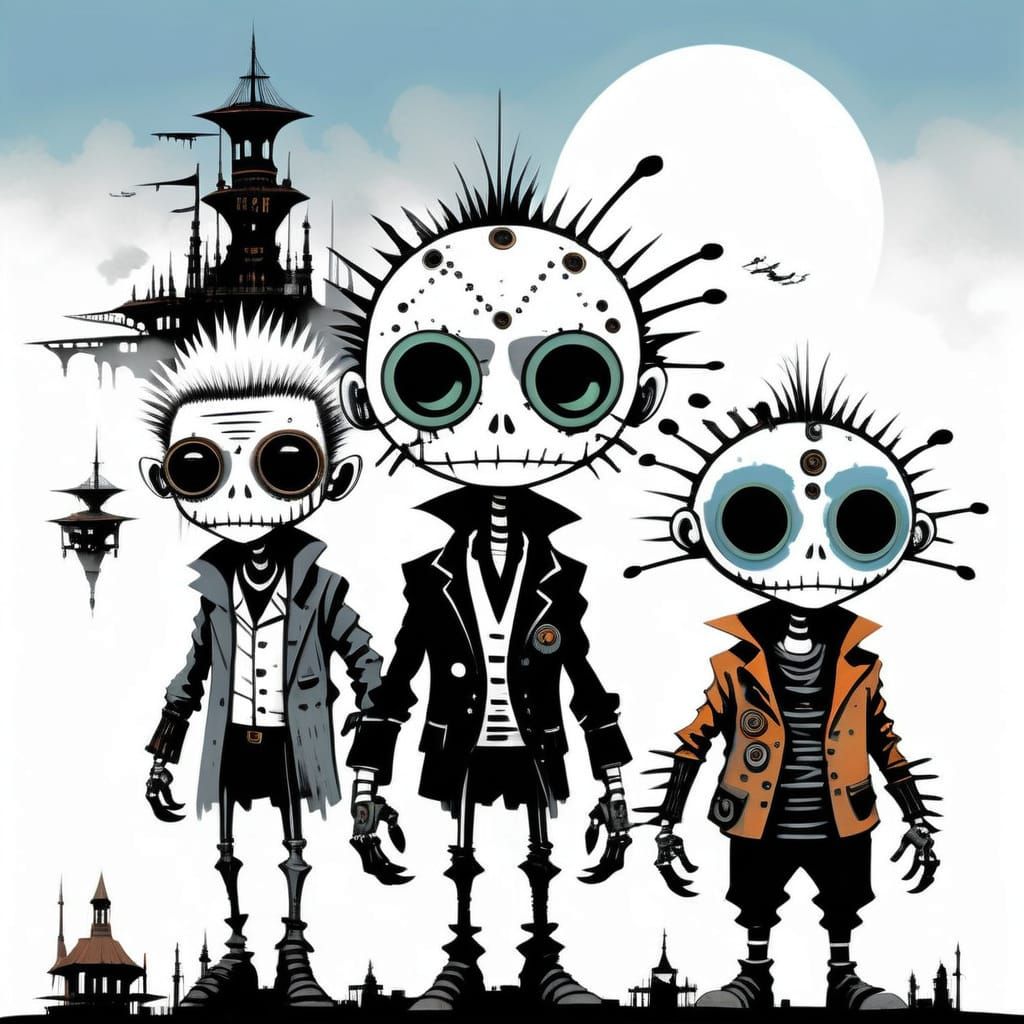 Dieselpunk Ornithopter Over Industrial Metropolis