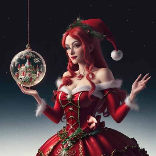 Magical Christmas Wonderland in Candy Art Style