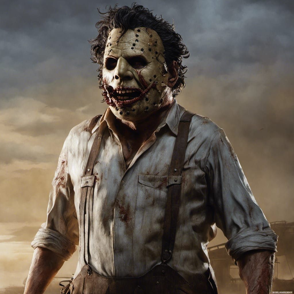 Ultrarealistic and Menacing Leatherface Portrait