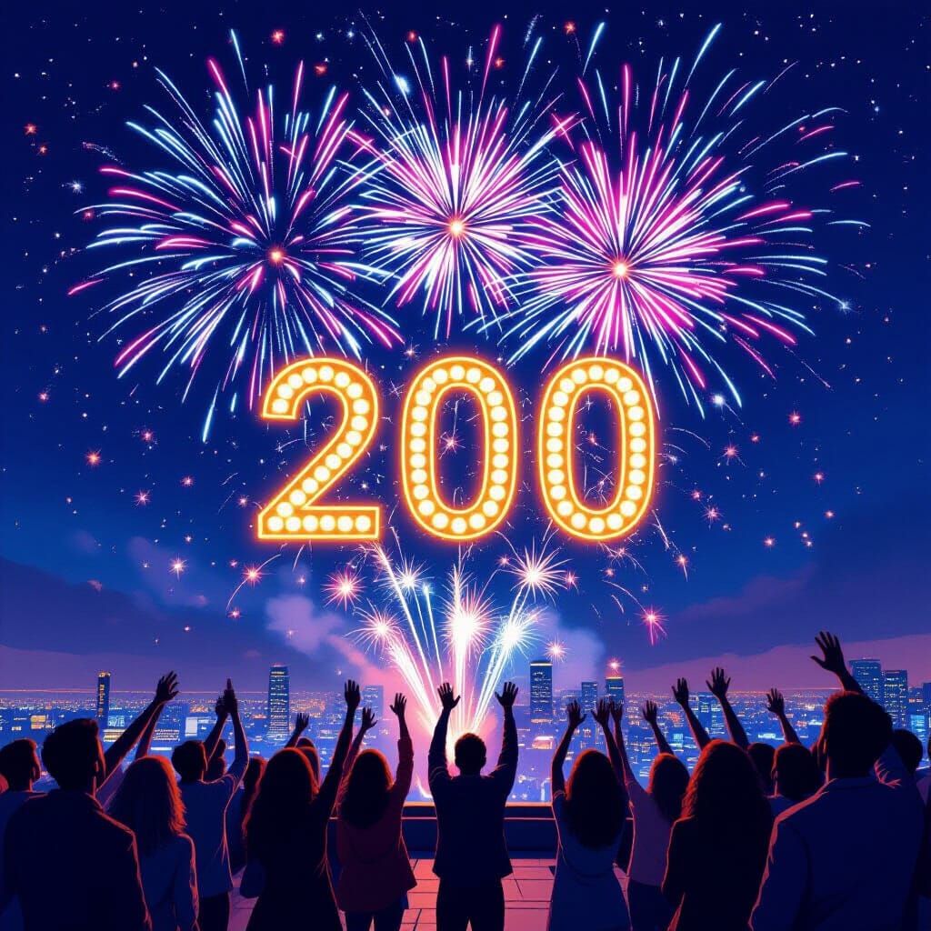 Rooftop Fireworks Celebration for 200