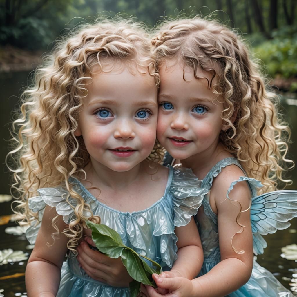 Radiant Baby Fairy Portrait in Misty Forest