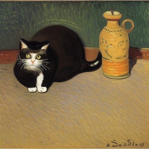 A Cat's Australian Adventure: Impressionistic Realism