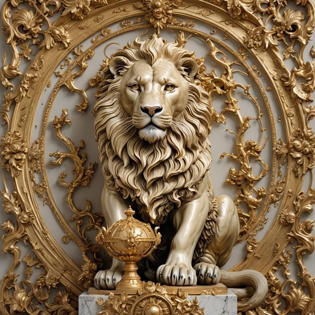 Winged Lion in Baroque Goldsmith Style