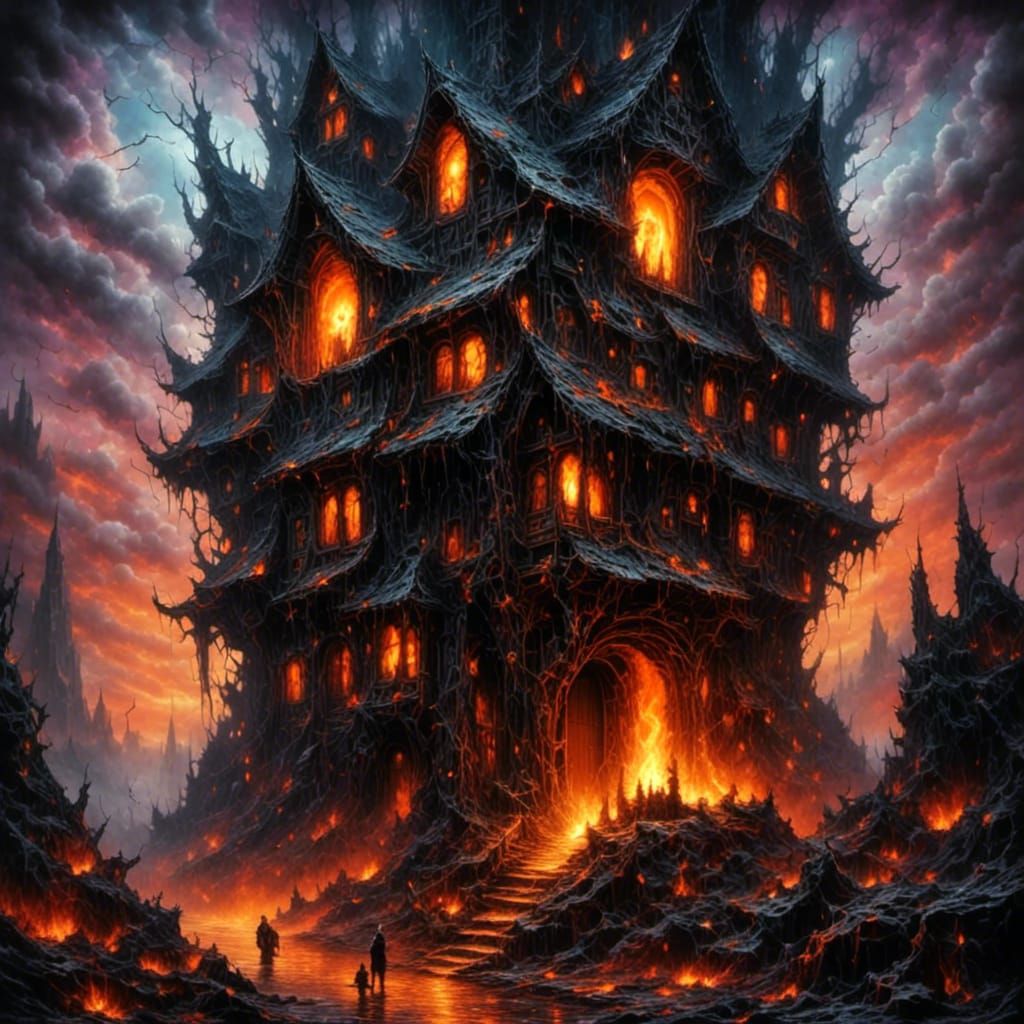 Steampunk Android with Violet Liquid Paint Effects