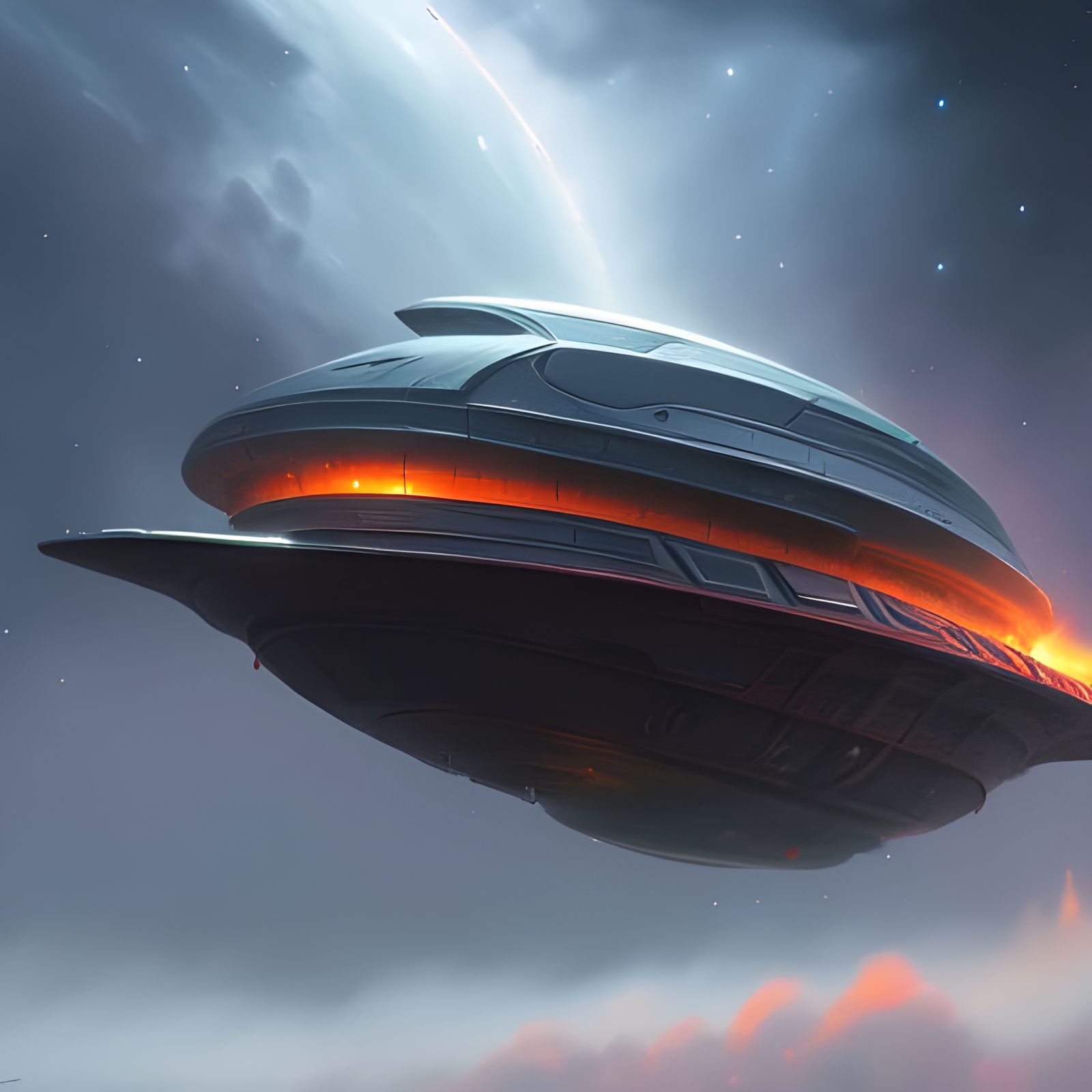 Ethereal Space Pirate Ship Concept Art