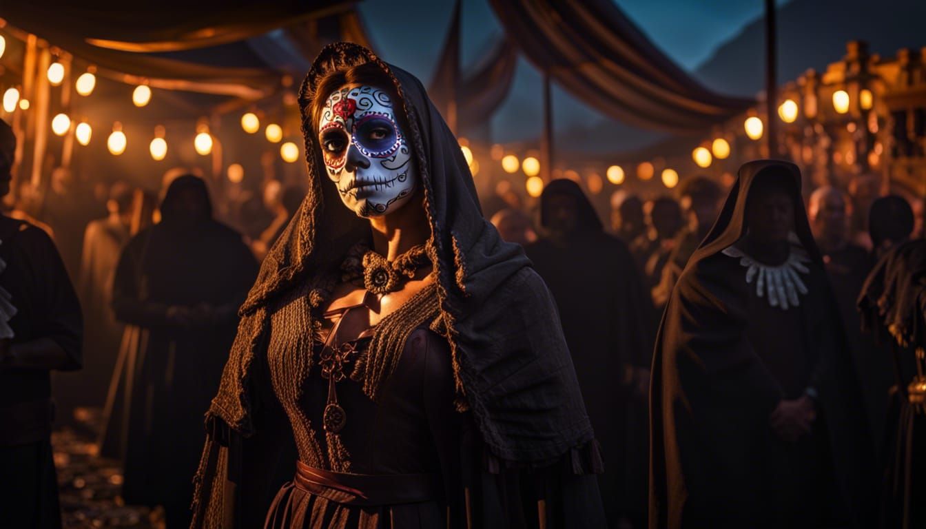 Day of the Dead Medieval Market at Sunrise