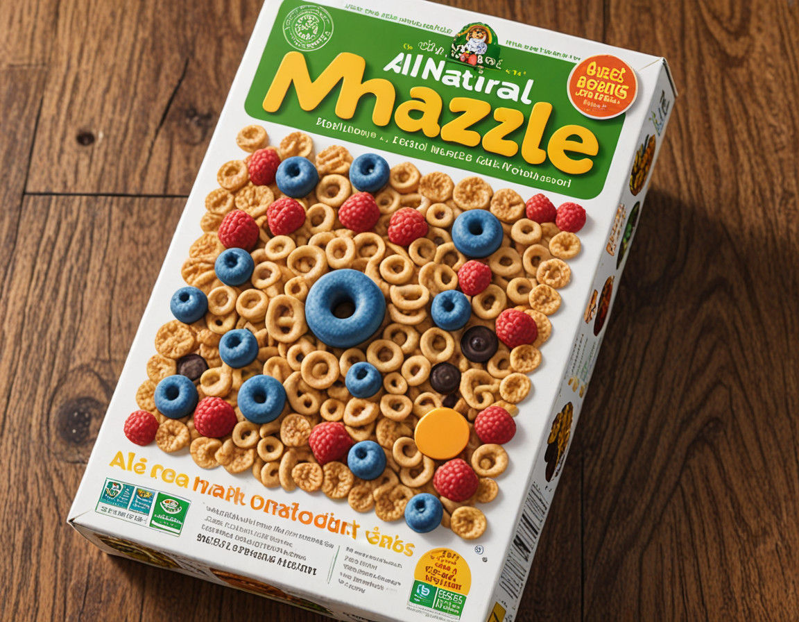 Whimsical All Natural Cereal Box with Built-in Maze Game