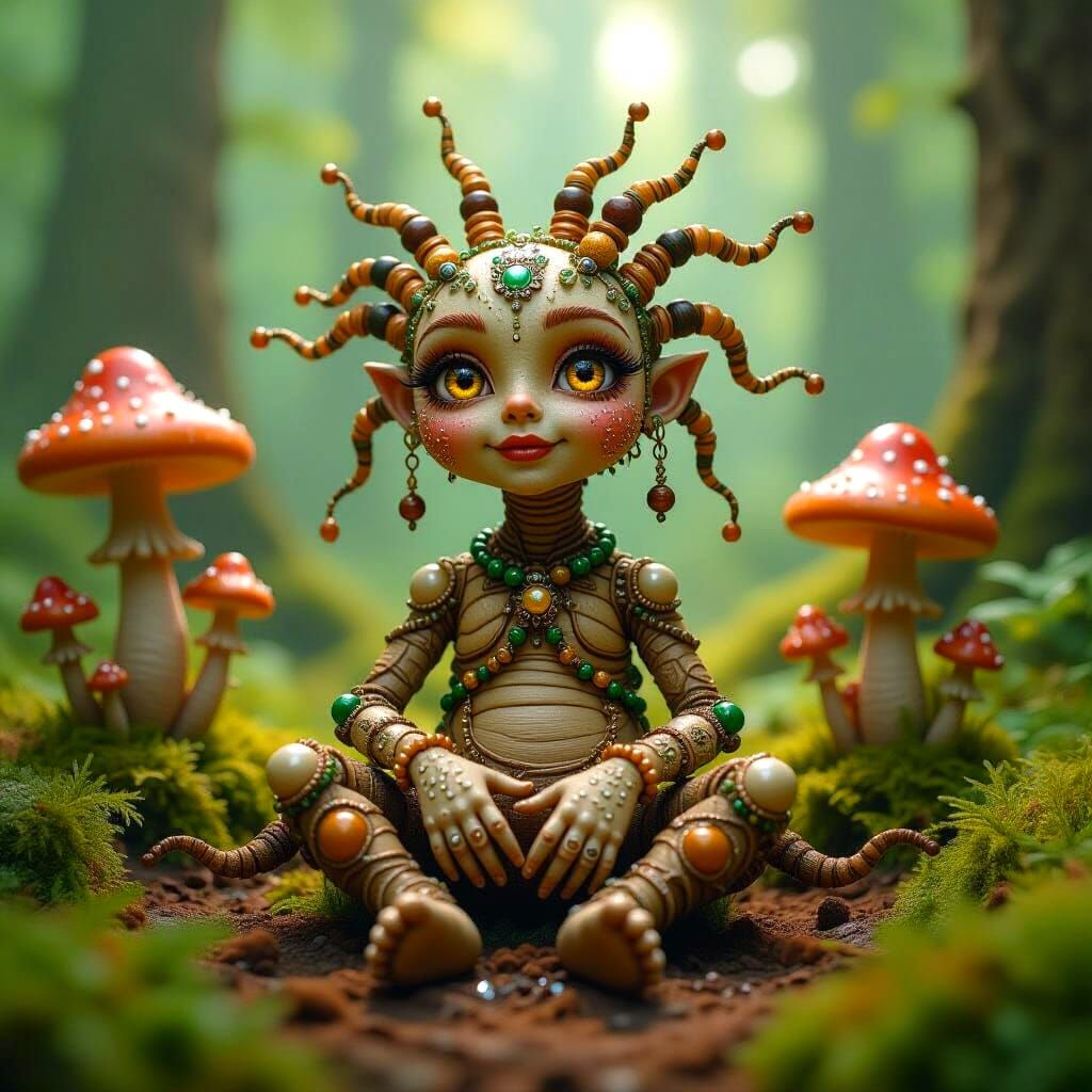 Beaded Mandrake Root Creature