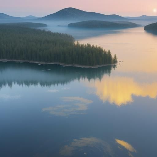 Evening Light on Lake Peipus: Panoramic Landscape