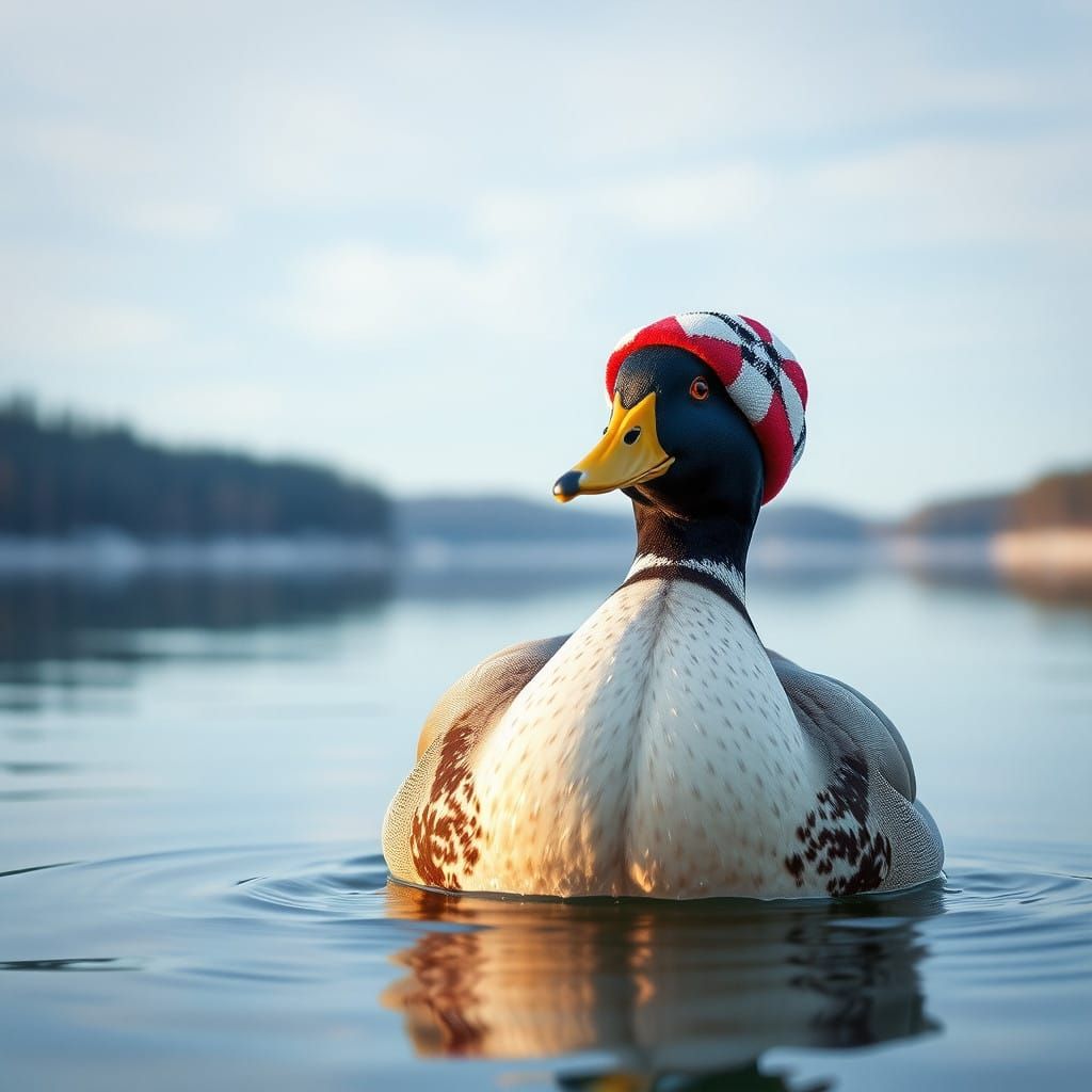 Duck in a Tartan Cap Jamming in Lapland