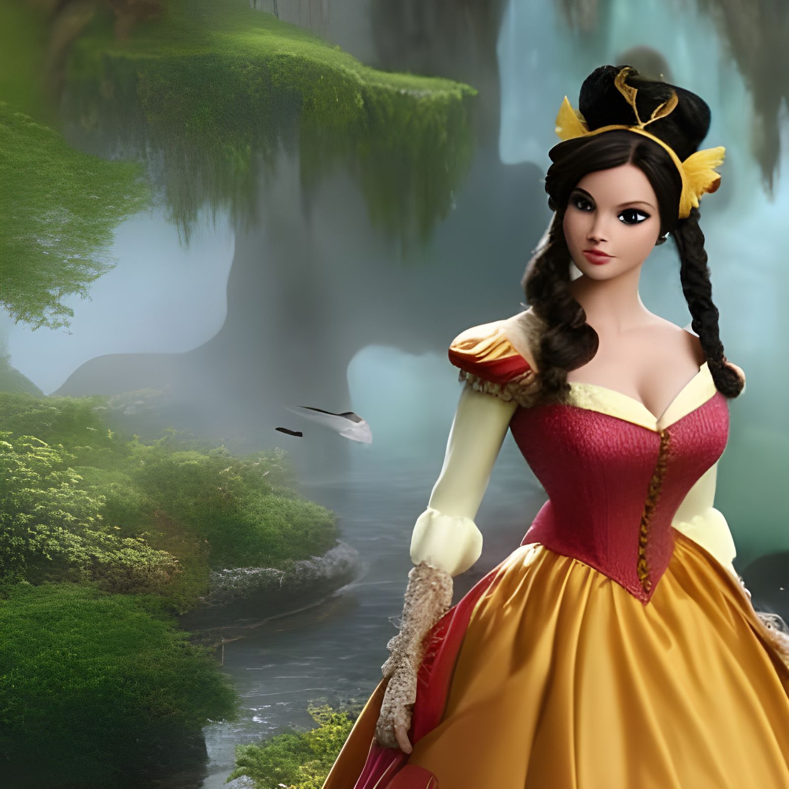 Hyperrealistic Disney Princess Belle Portrait