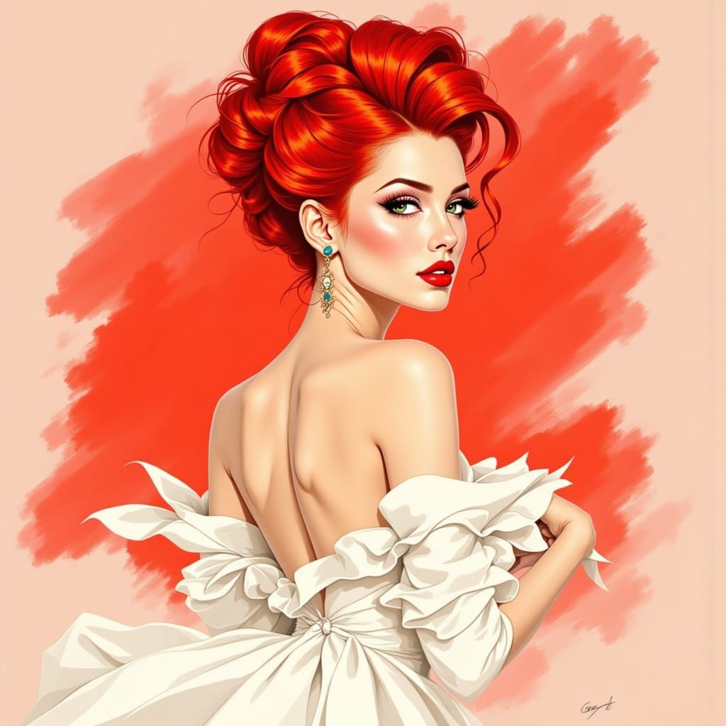 Rococo Beauty in Modern Illustration