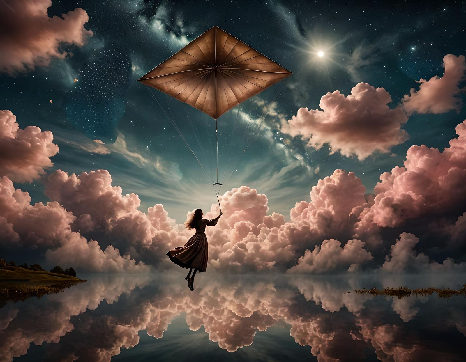 Dreamy Flight Above Candy Floss Clouds