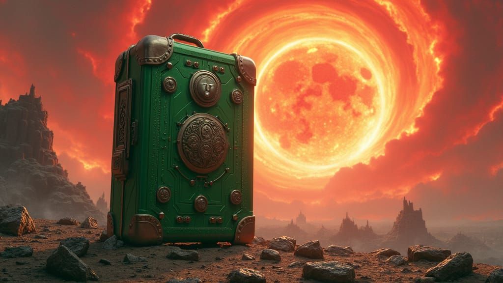 Superman's Father Jor-El as a Sentient Green Suitcase on the...