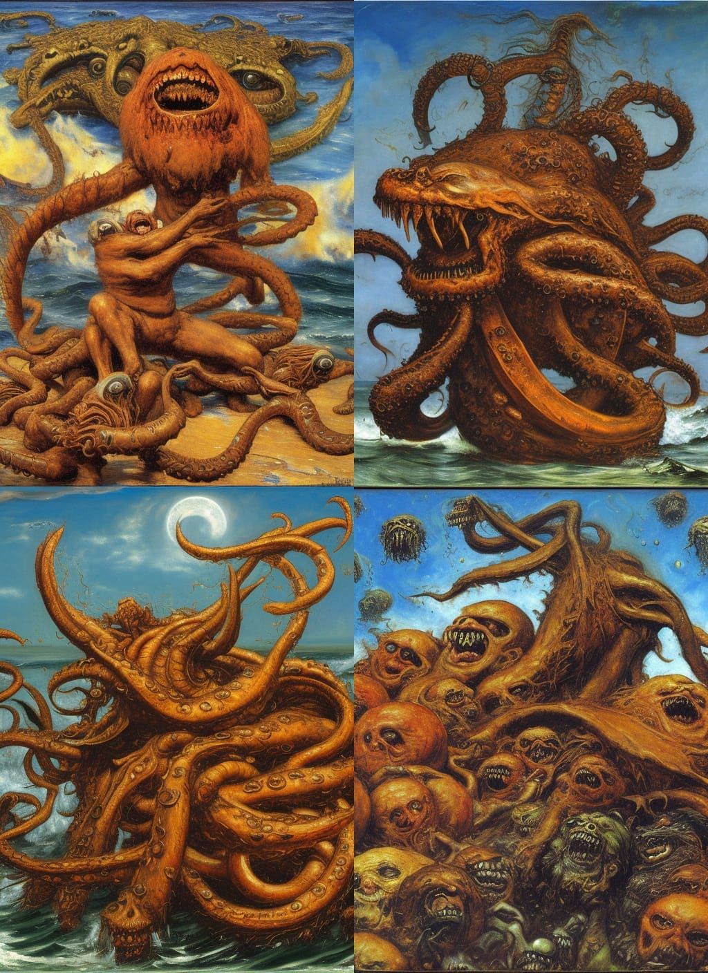 Kraken Devours World in Surrealist Vision